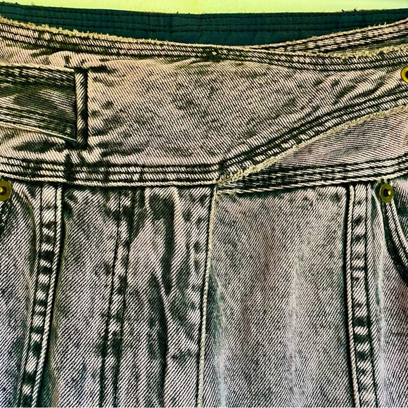 Ulla Johnson Albie Lilac Belted High Waisted Wide Leg Jeans Women’s 0 Acid Wash - Picture 9 of 16